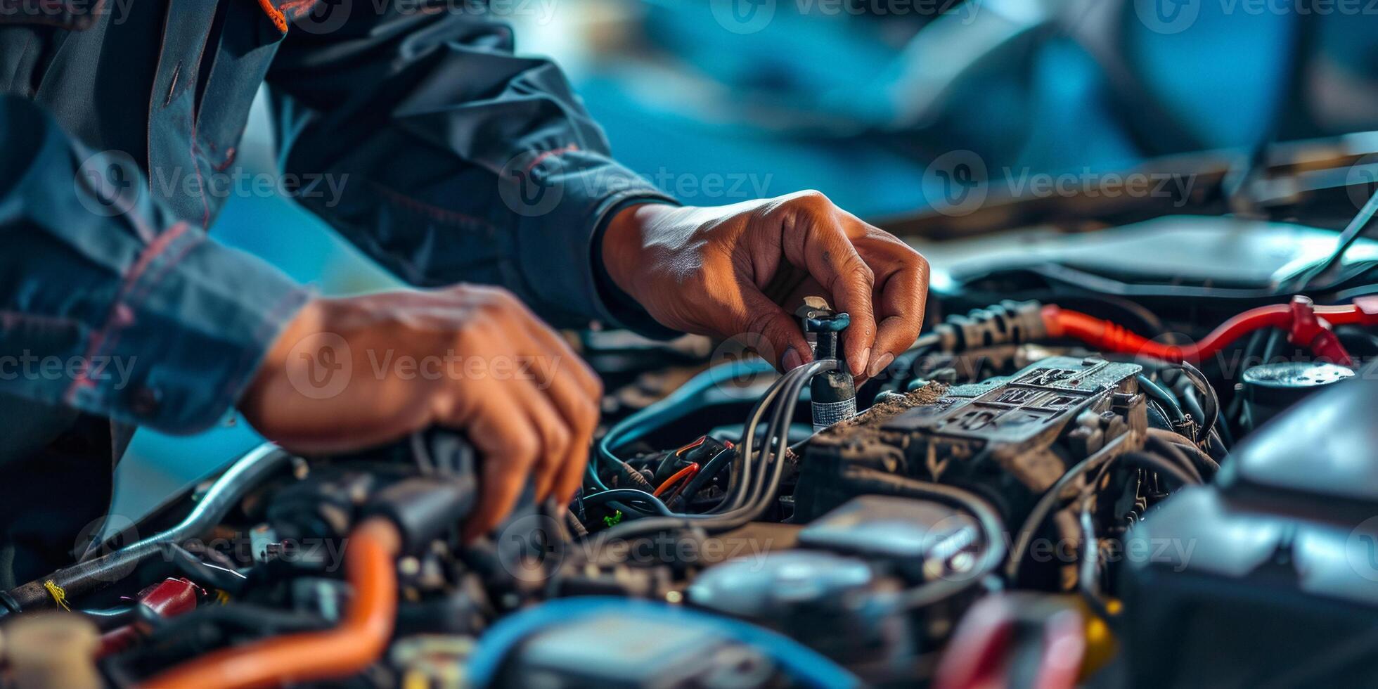 auto monteur werken handen detailopname foto