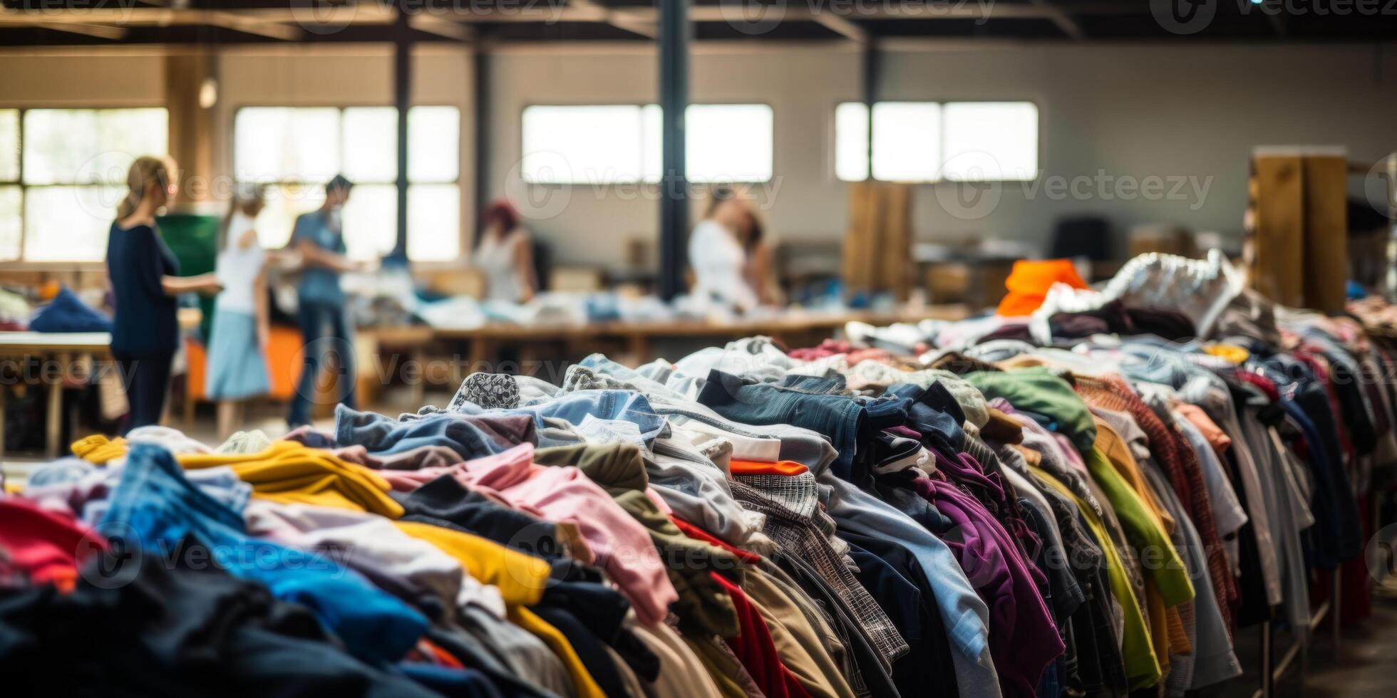 bijdrage van vrijwilliger bijstand dozen met kleding producten naar de arm foto