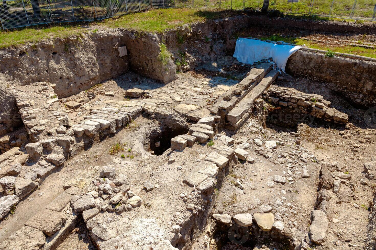 uitgraving van troy oude stad in canakkale turkiye foto