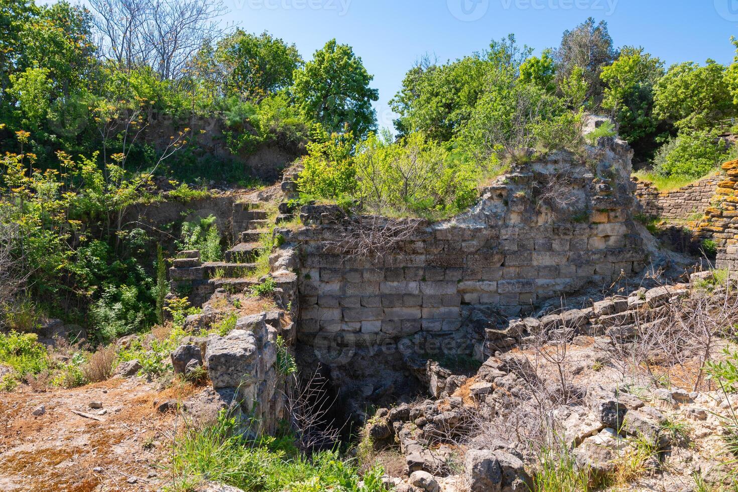 ruïnes van troy oude stad in canakkale Turkije. bezoek kalkoen concept foto