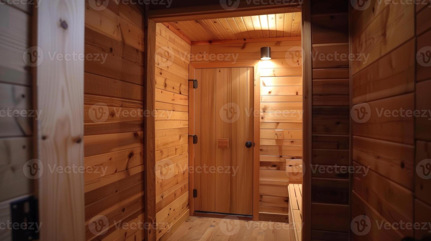 een zelfstudie presentatie van de stap voor stap werkwijze van gebouw een compact sauna in een Reserve kamer of bekeerd kast perfect voor kleiner huizen of appartementen. foto