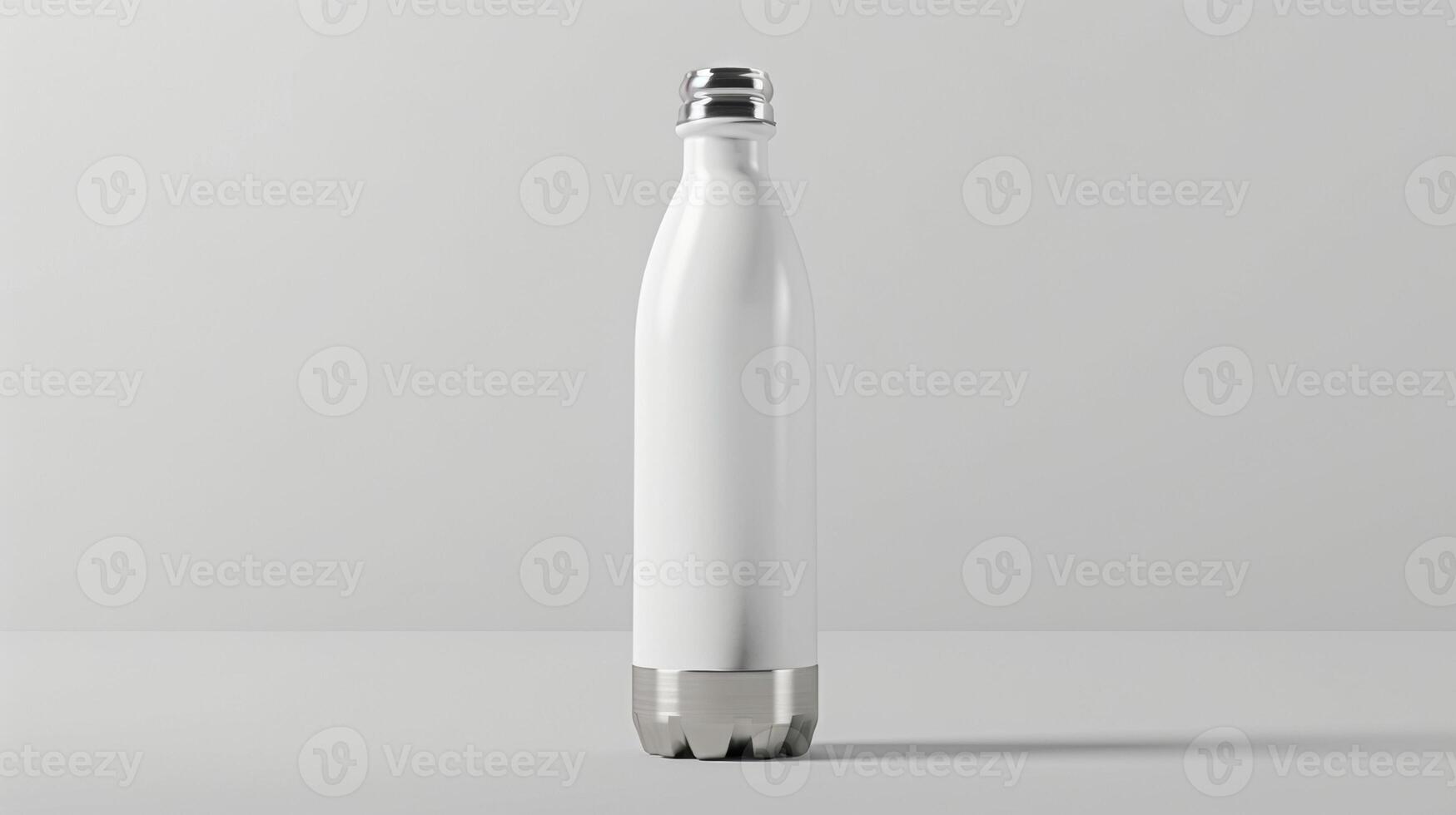 blanco mockup van een dubbelwandig vacuüm geïsoleerd water fles foto