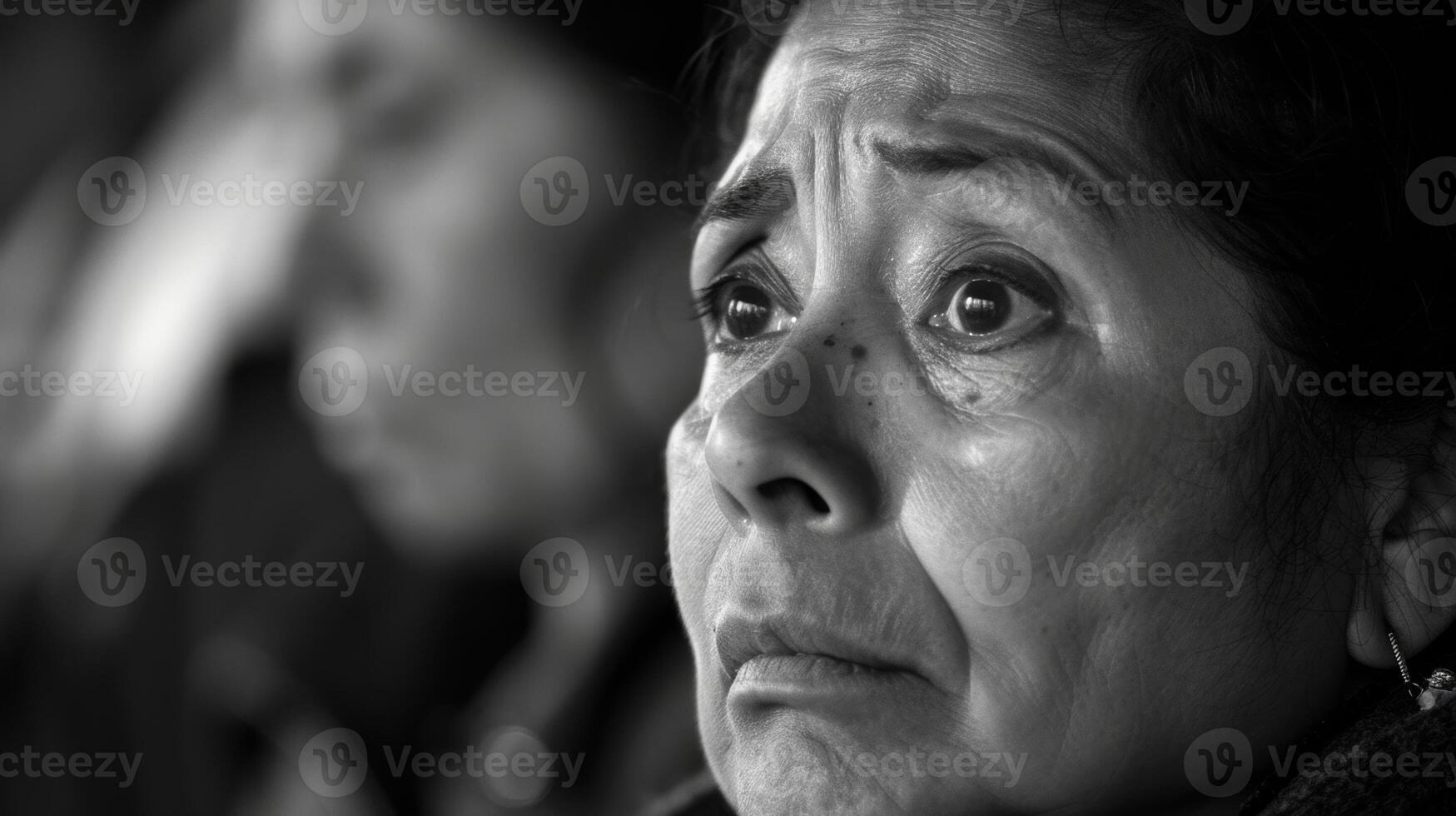 een vrouw sharing haar verhaal met tranen in haar ogen net zo anderen luister aandachtig foto