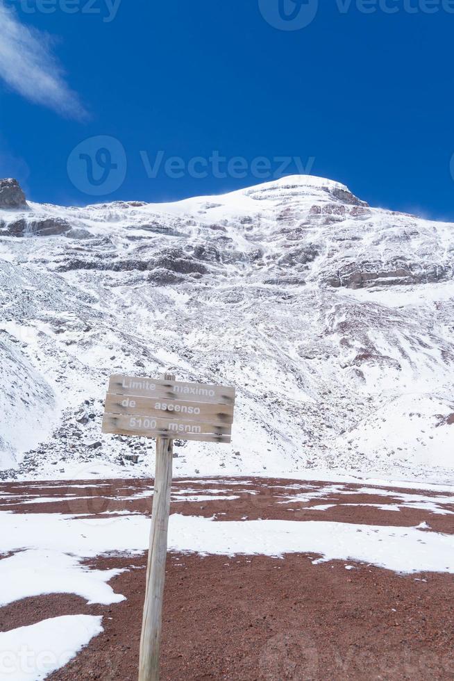 chimborazo vulkaan, ecuador foto