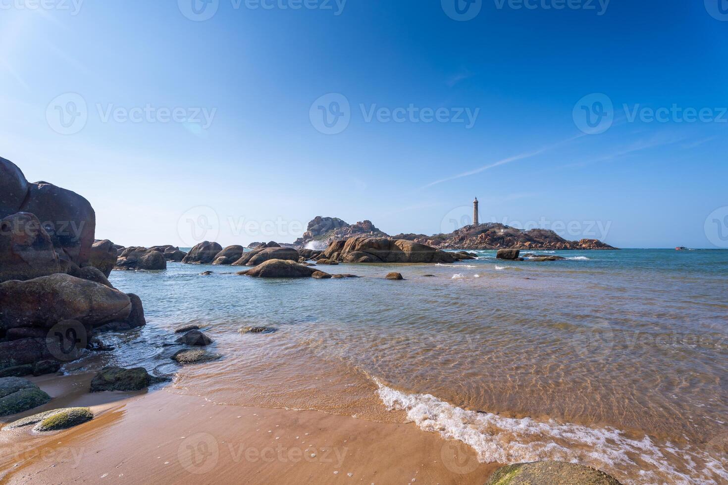 ke ga strand Bij mui nee, phan dief, binh Thuan, Vietnam. ke ga kaap of vuurtoren is de meest favoriete bestemming voor bezoekers naar la ga, binh donderdag provincie. foto