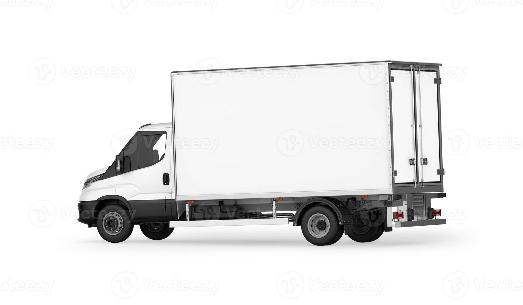 vrachtwagen op witte achtergrond foto