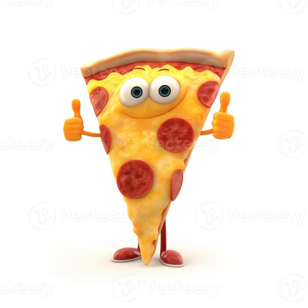 een karakter pizza foto
