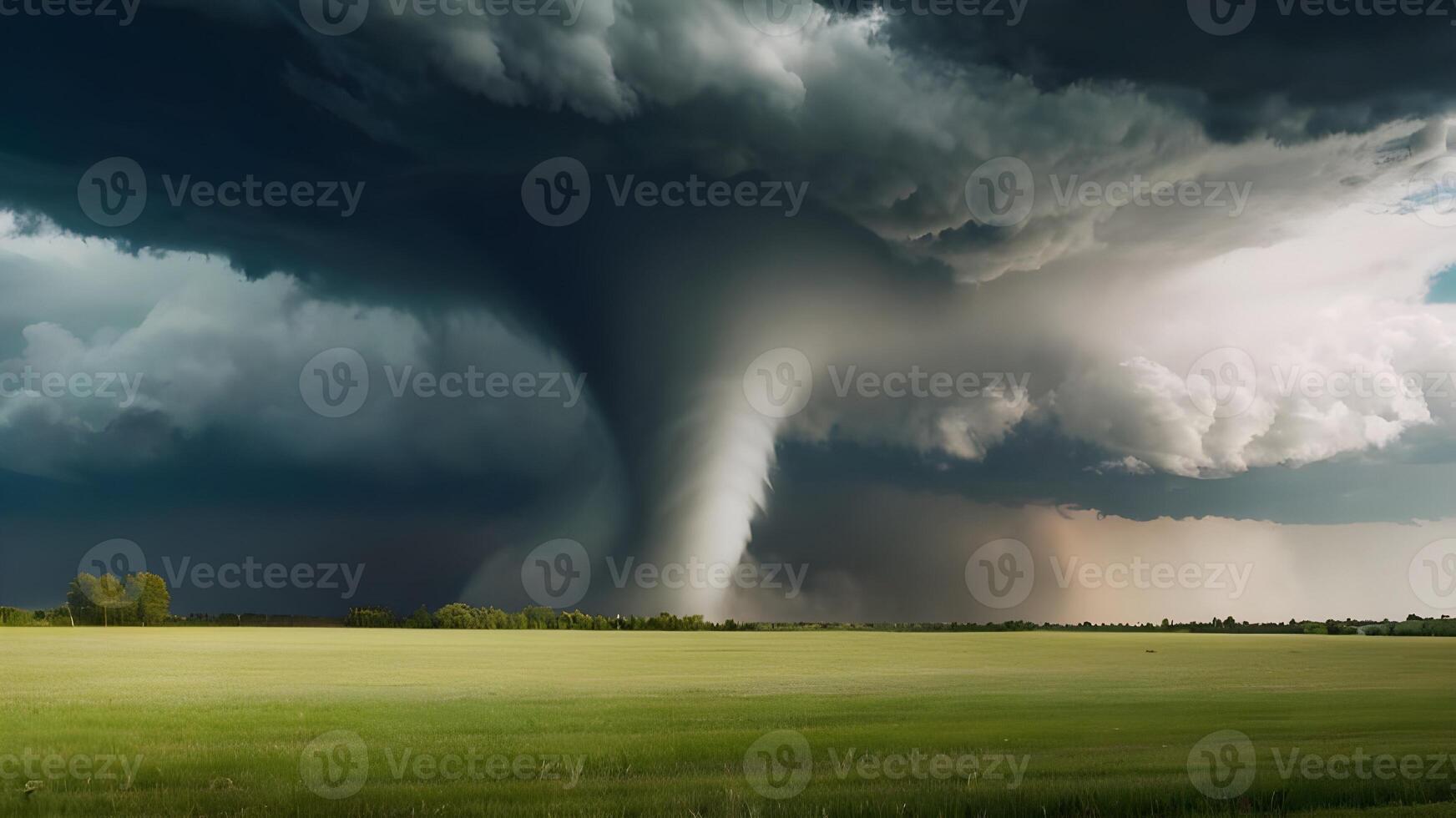 sterk tornado in natuur. foto