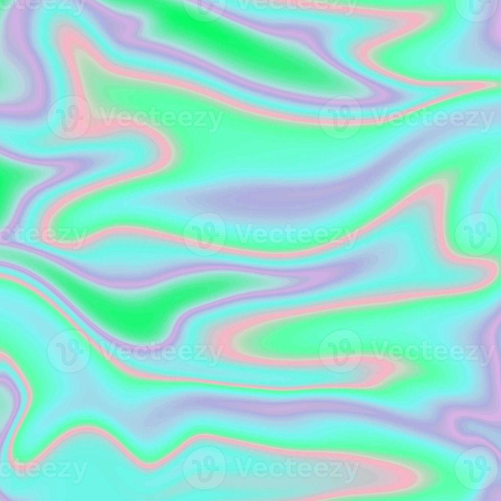 holografische lichtgroene regenboog folie textuur oppervlak met gerimpeld abstract foliepatroon. foto