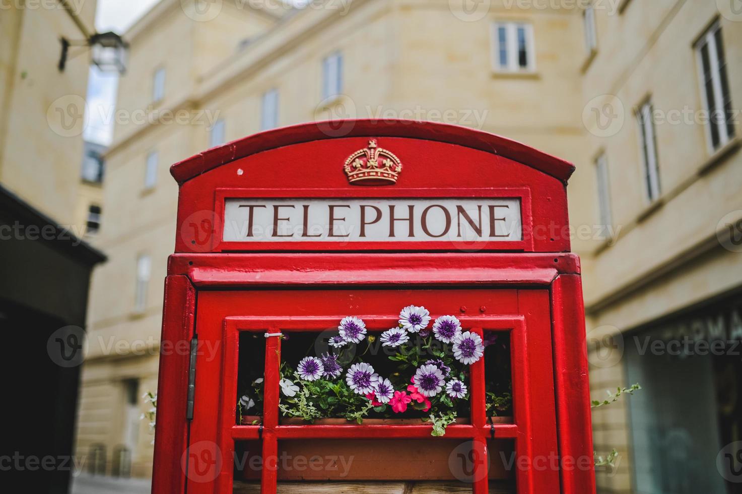 Britse rode telefooncel foto