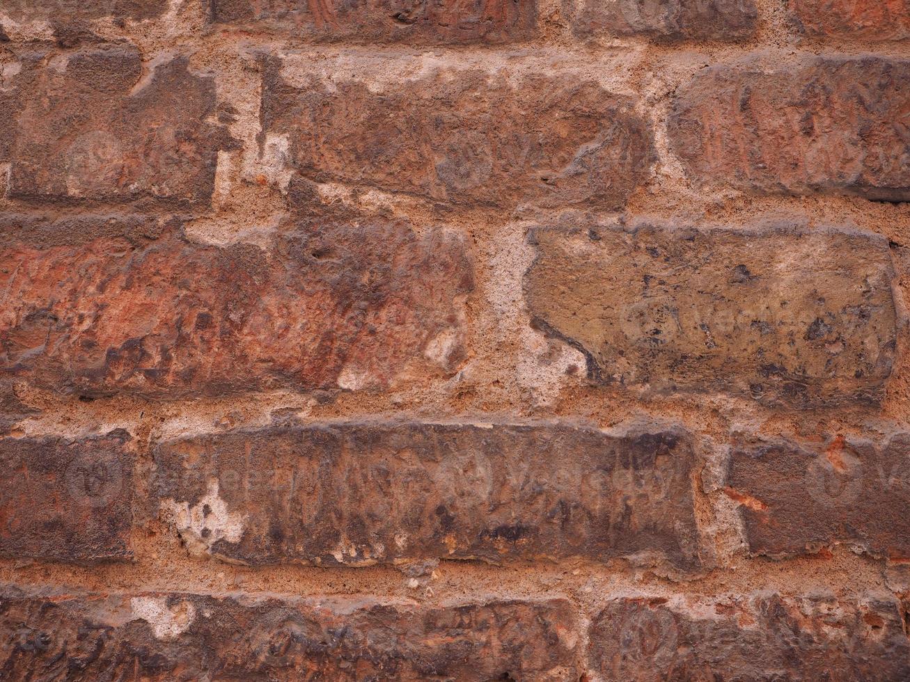 rode bakstenen muur achtergrond foto