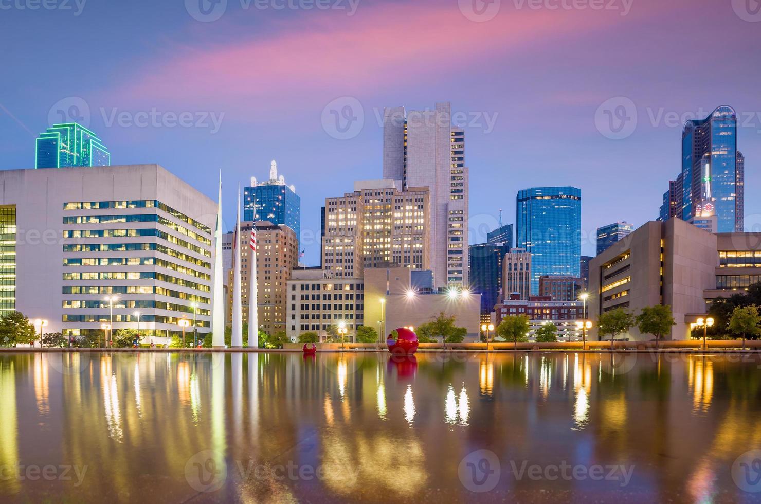 dallas stad centrum skyline stadsgezicht van texas usa foto