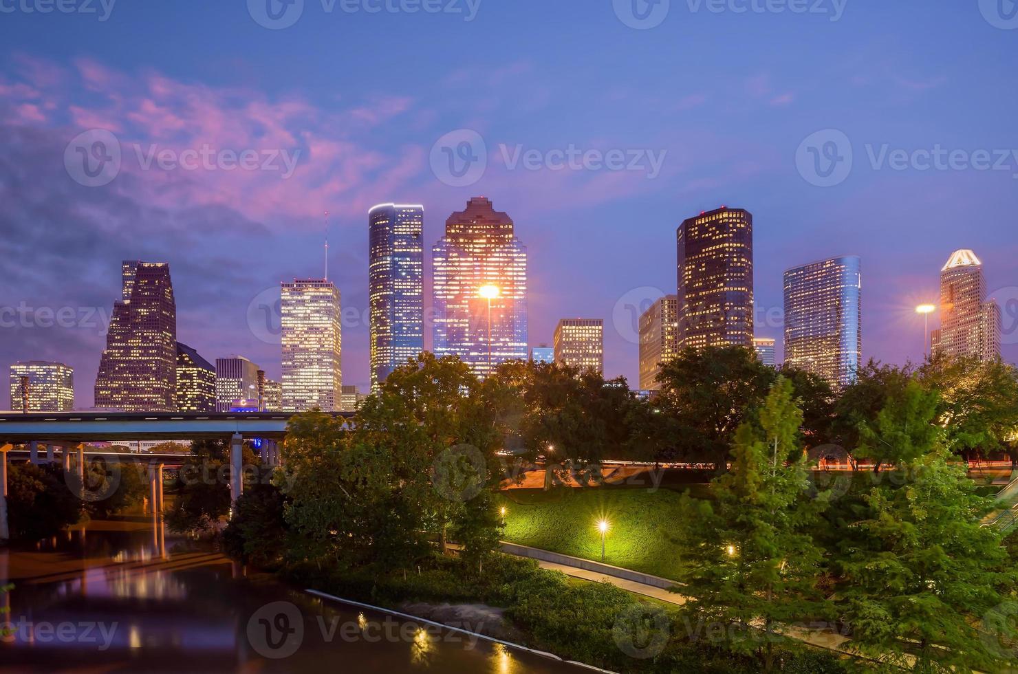 houston city centrum skyline stadsgezicht van texas usa foto