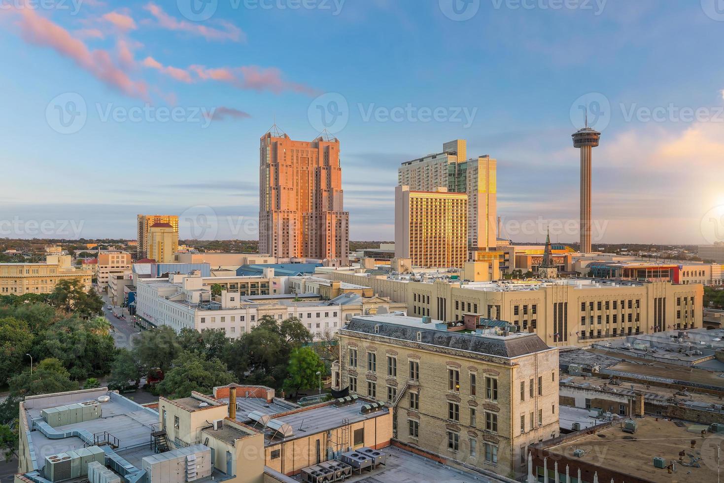 stadsgezicht van het centrum van san antonio in texas, usa foto