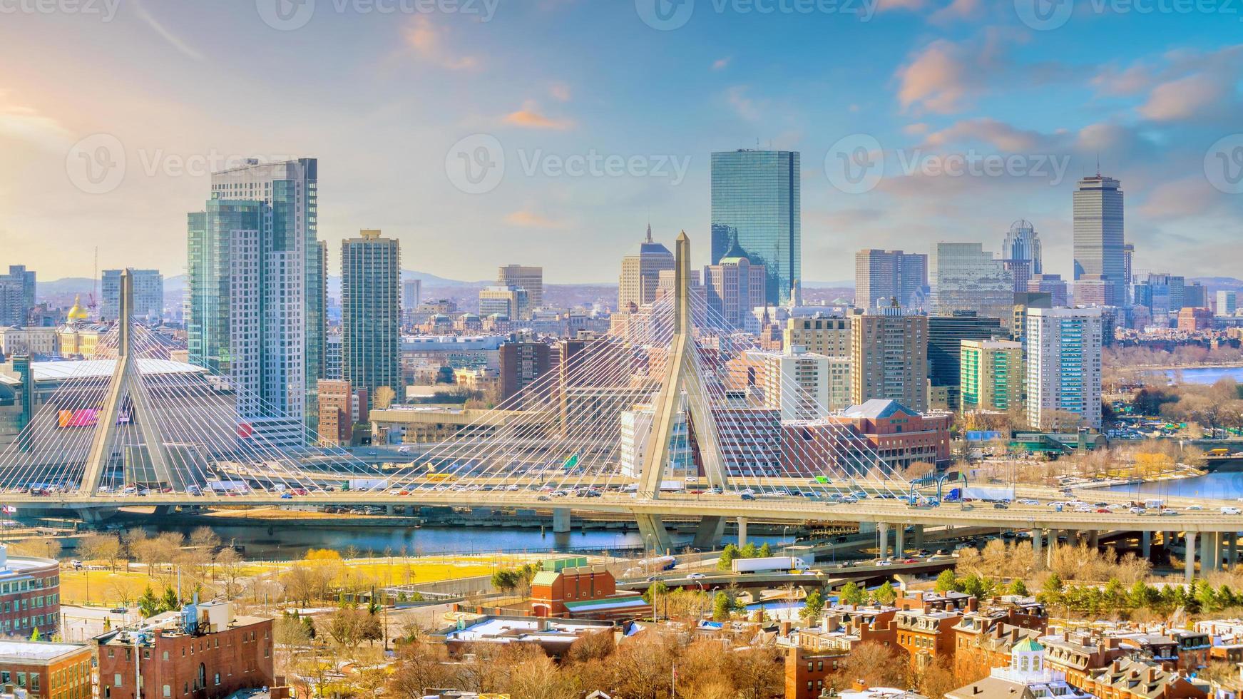 de skyline van Boston in Massachusetts, Verenigde Staten foto