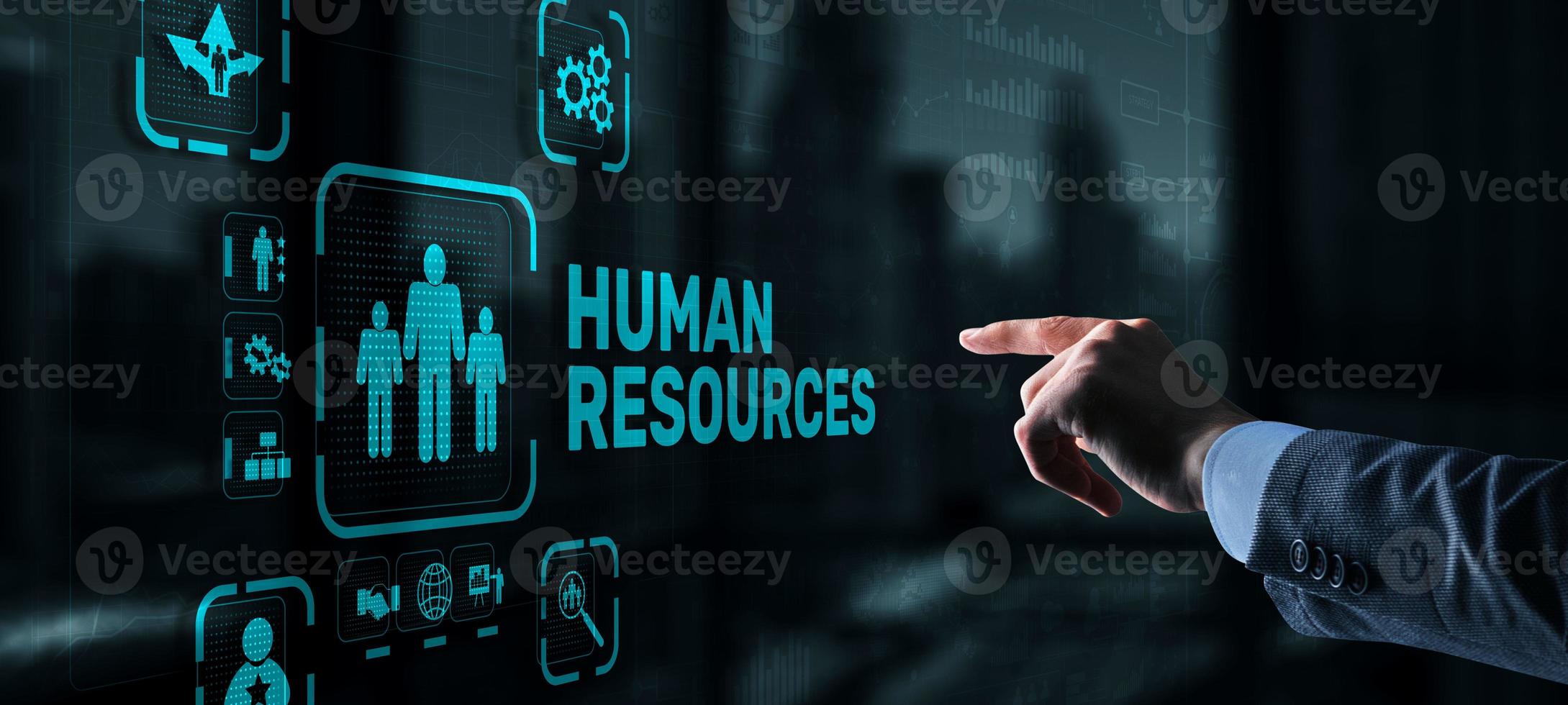moderne human resources inhuren baan beroep concept. bedrijfstechnologie foto