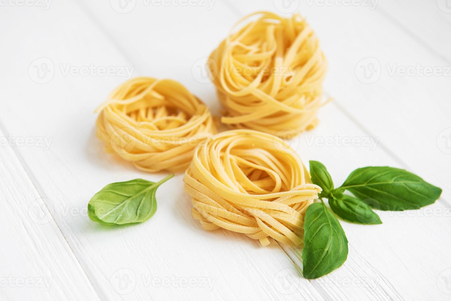 Italiaanse pasta tagliatelle foto