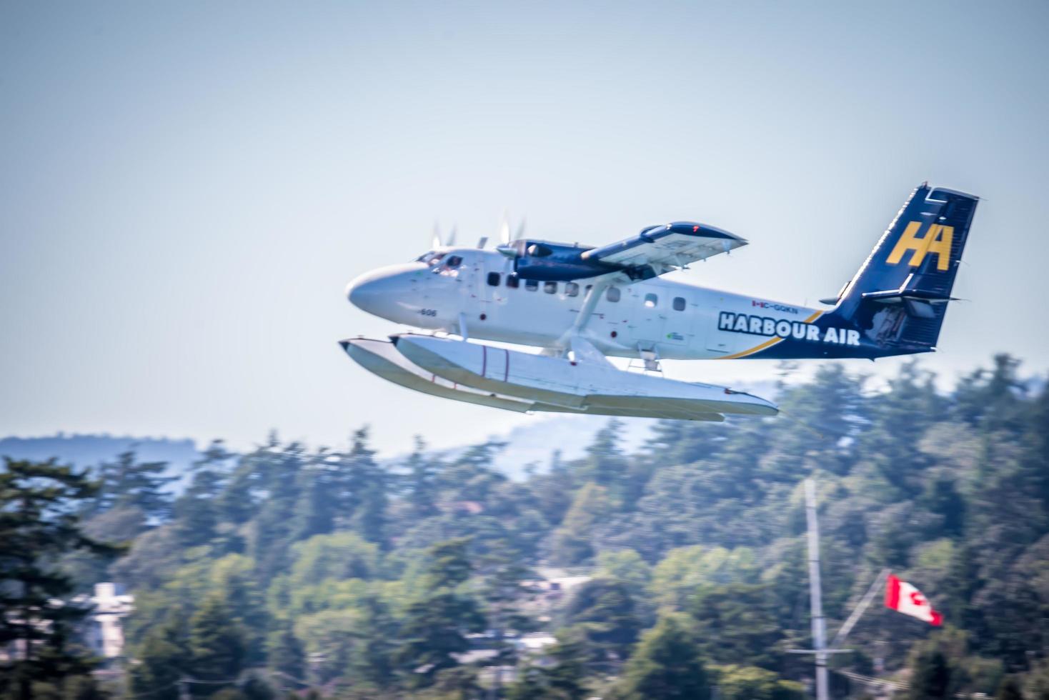 Victoria, BC, 2021 - vliegtuig in de lucht foto