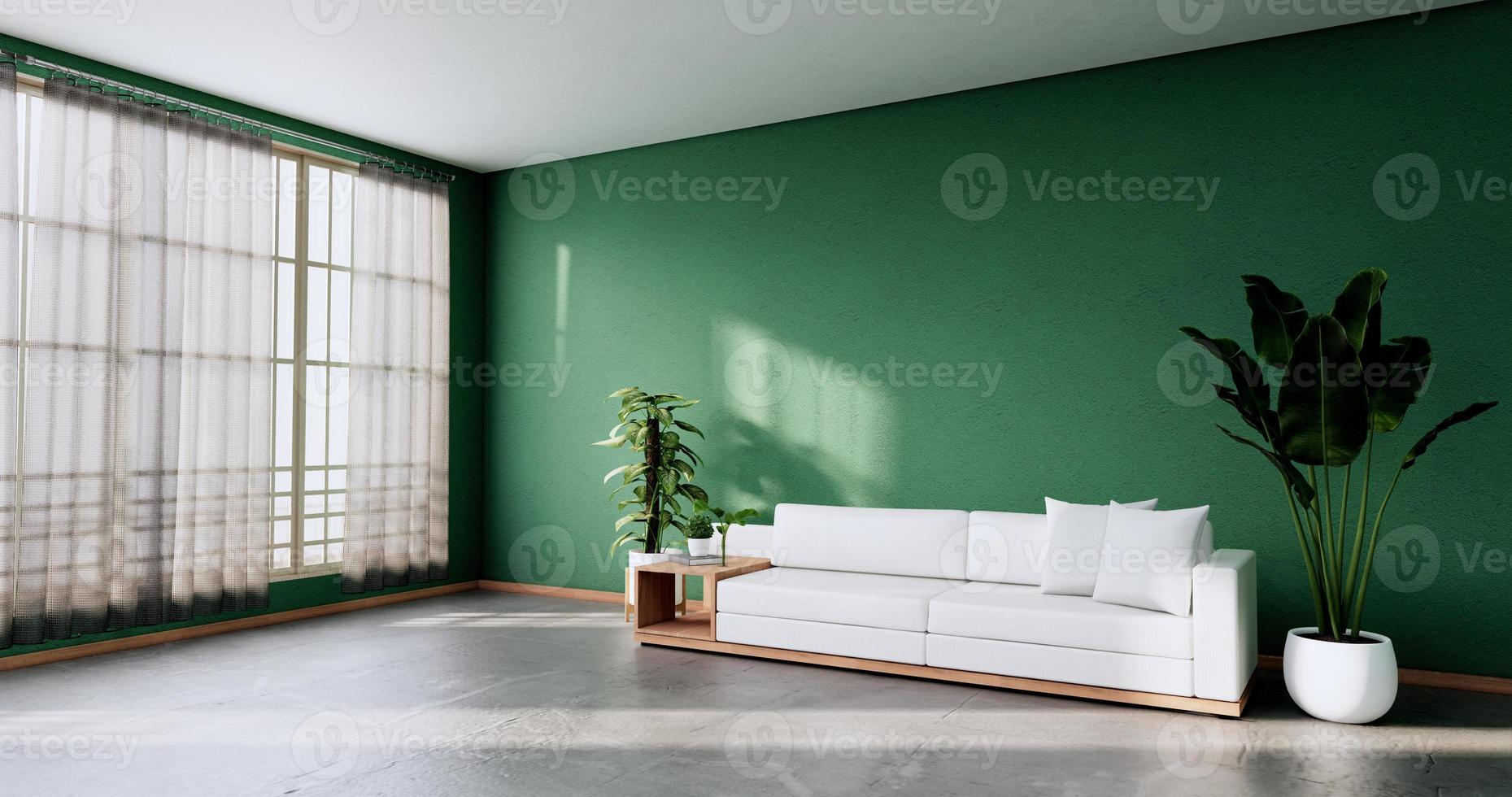 mint woonkamer interieur. 3D-rendering foto