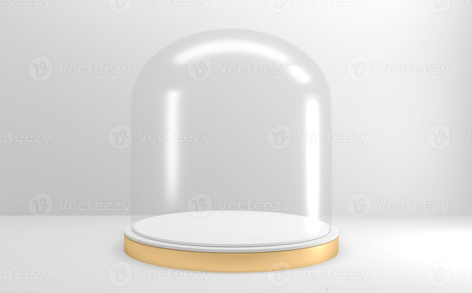 witte podium op achtergrond abstracte minimalistische stijl. 3D-rendering foto