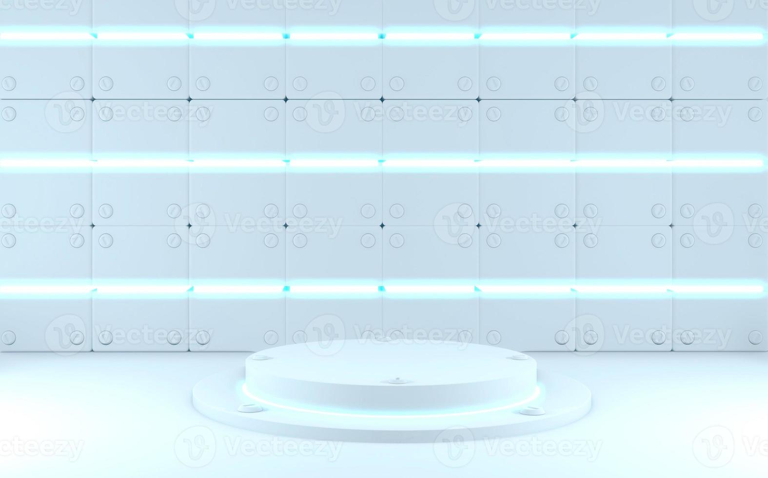 futuristische concept witte abstracte podium showcase. 3D-rendering foto