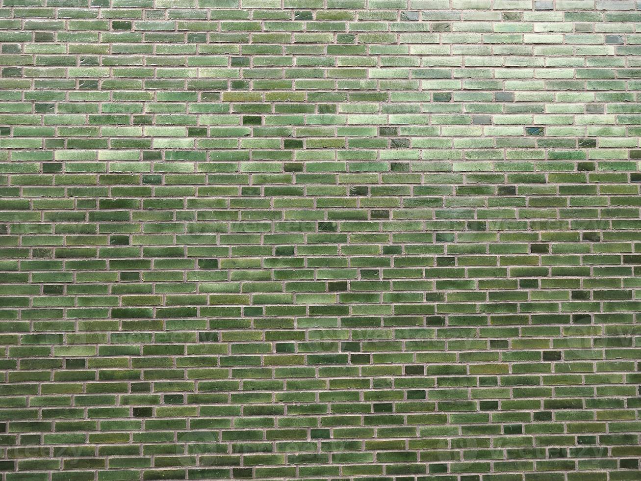 groene bakstenen muur achtergrond foto
