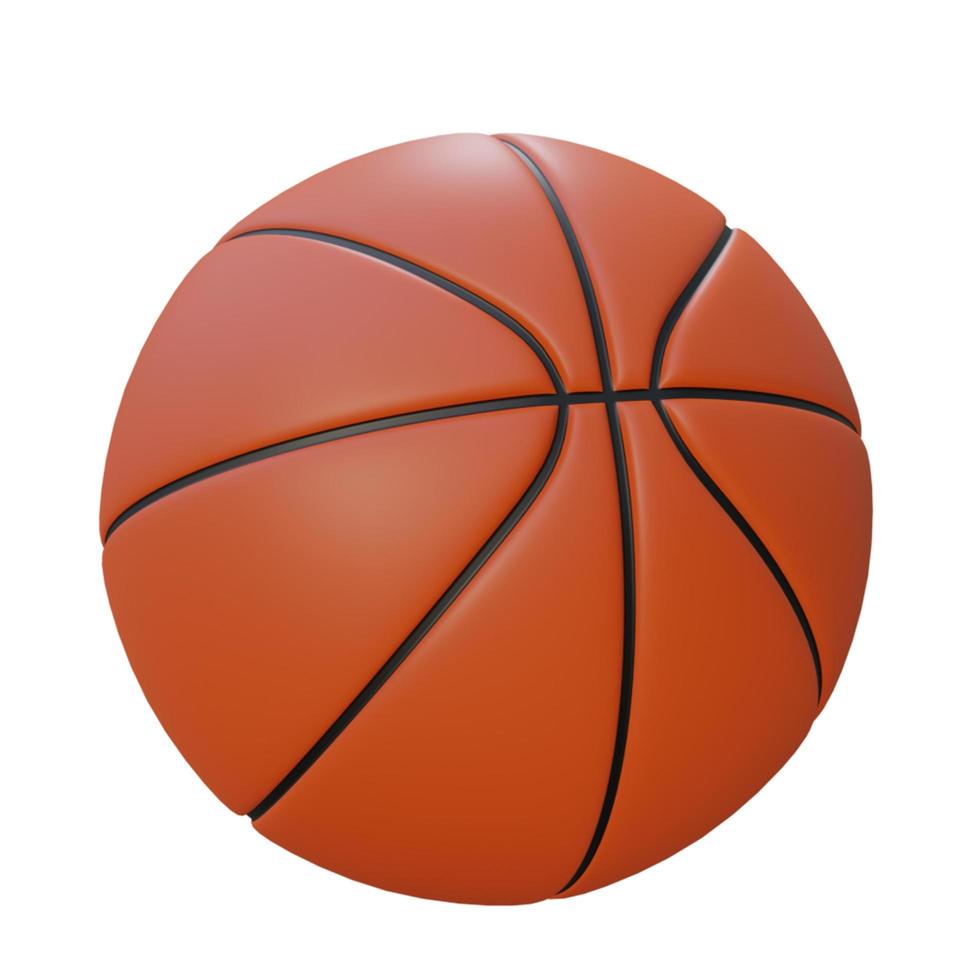 realistische basketbal geïsoleerd op een witte achtergrond gratis foto