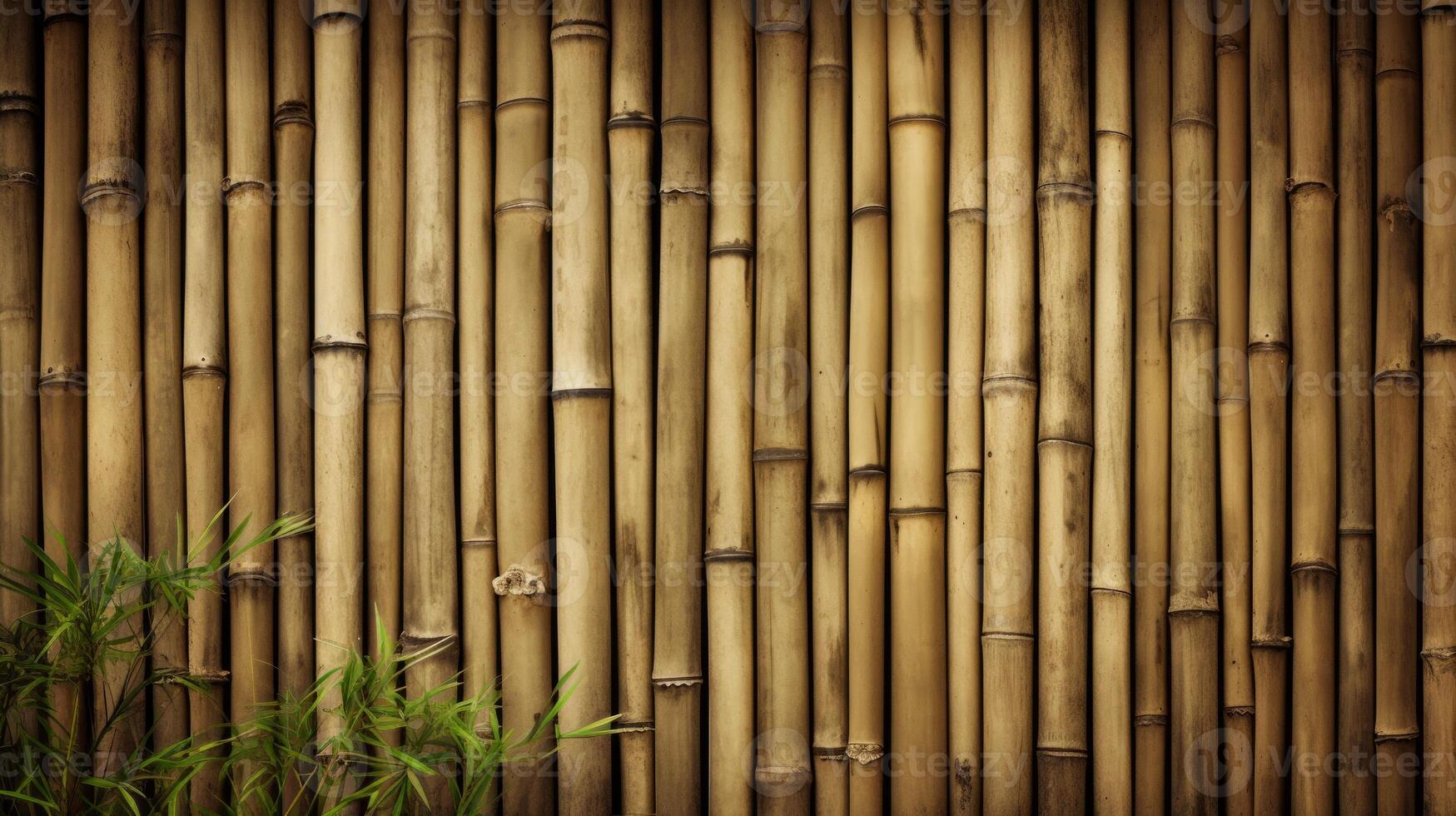 bamboe hek voor tuin decoratie. neurale netwerk foto