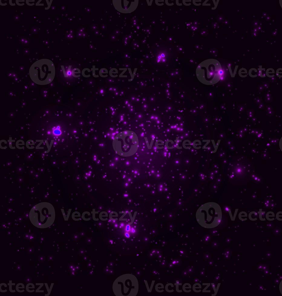 paarse zeepbel abstracte fantasie melkweg fonkeling en dynamische swirl bubbels fractal op paars. foto