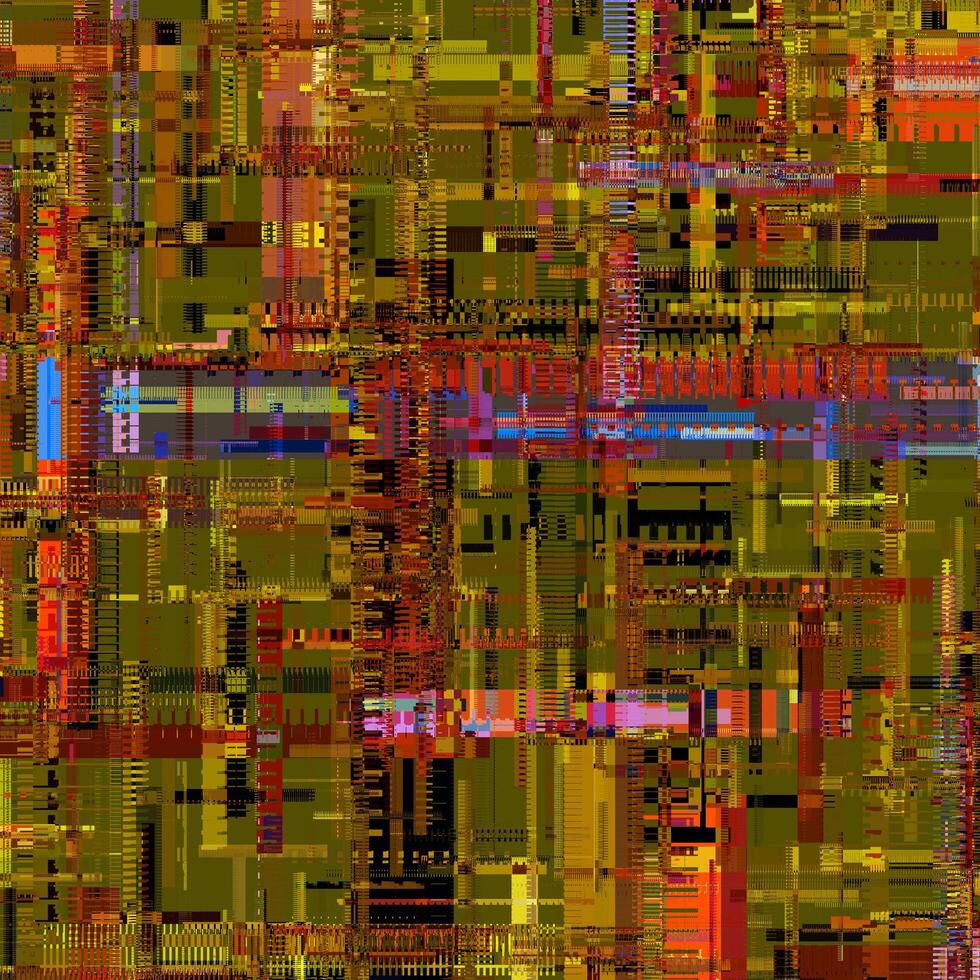 geel uniek glitch getextureerd signaal abstract abstract pixel glitch-fout foto