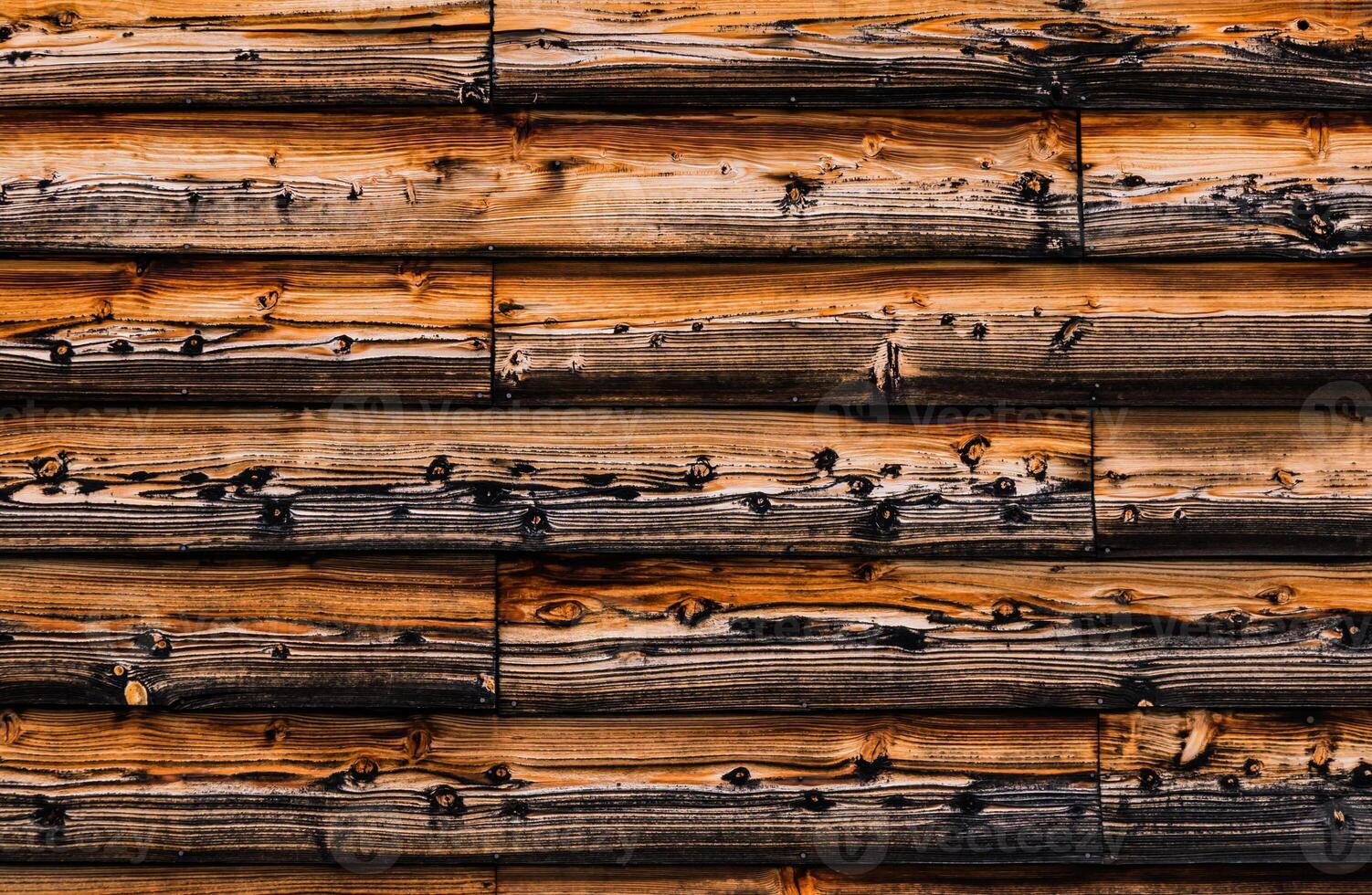 bruin houten planktextuuroppervlak met oud natuurlijk patroon op bruin hout. foto