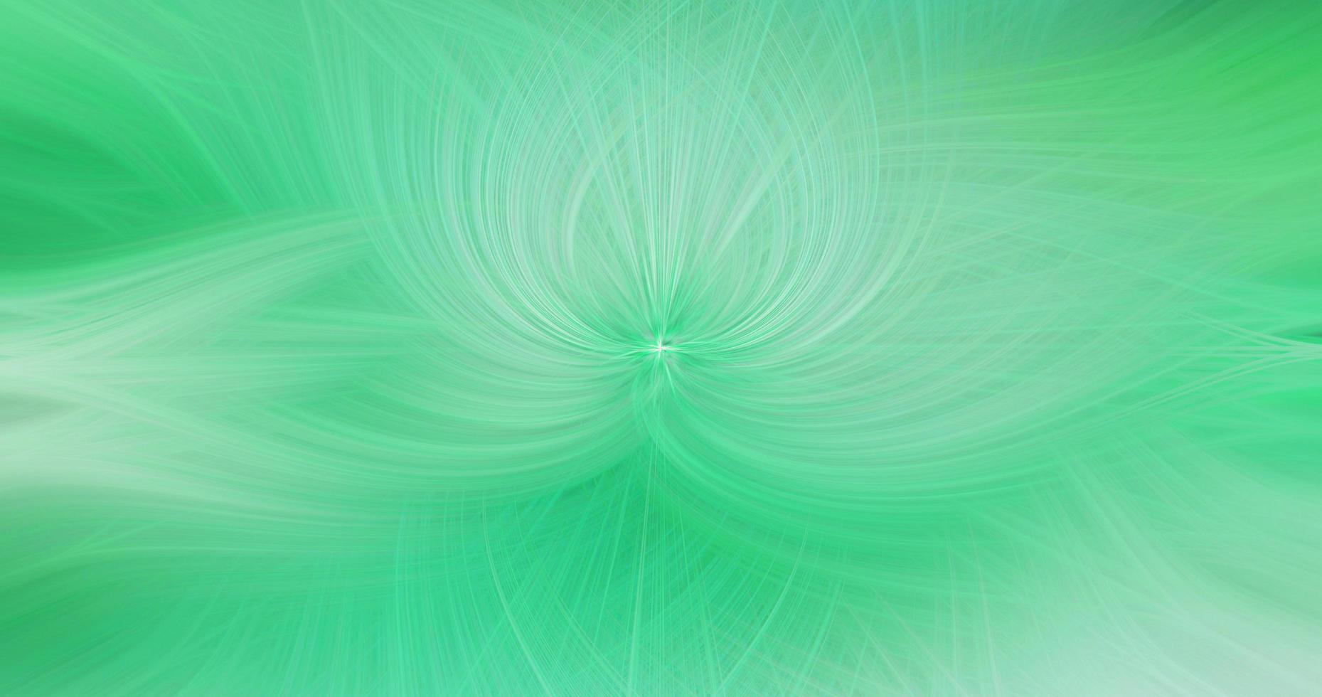 groenachtig blauwe abstracte gedraaide lichte vezel golftextuur vallende wervelingen effect met gebogen spoor glanzend patroon. foto