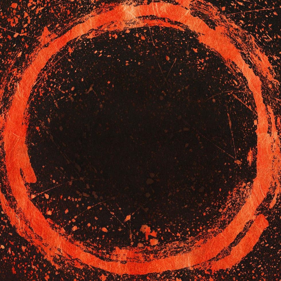 omslag ontwerpsjabloon set. abstracte cirkel moderne brochure lay-out. oranje levendige halftoonverlopen op zwarte achtergrond foto