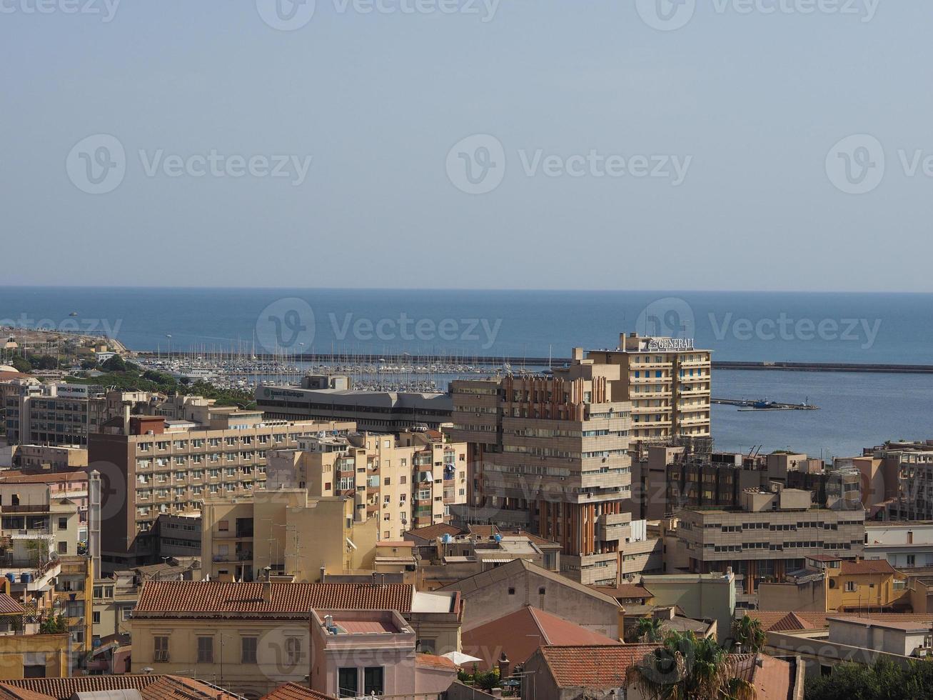 luchtfoto van cagliari foto