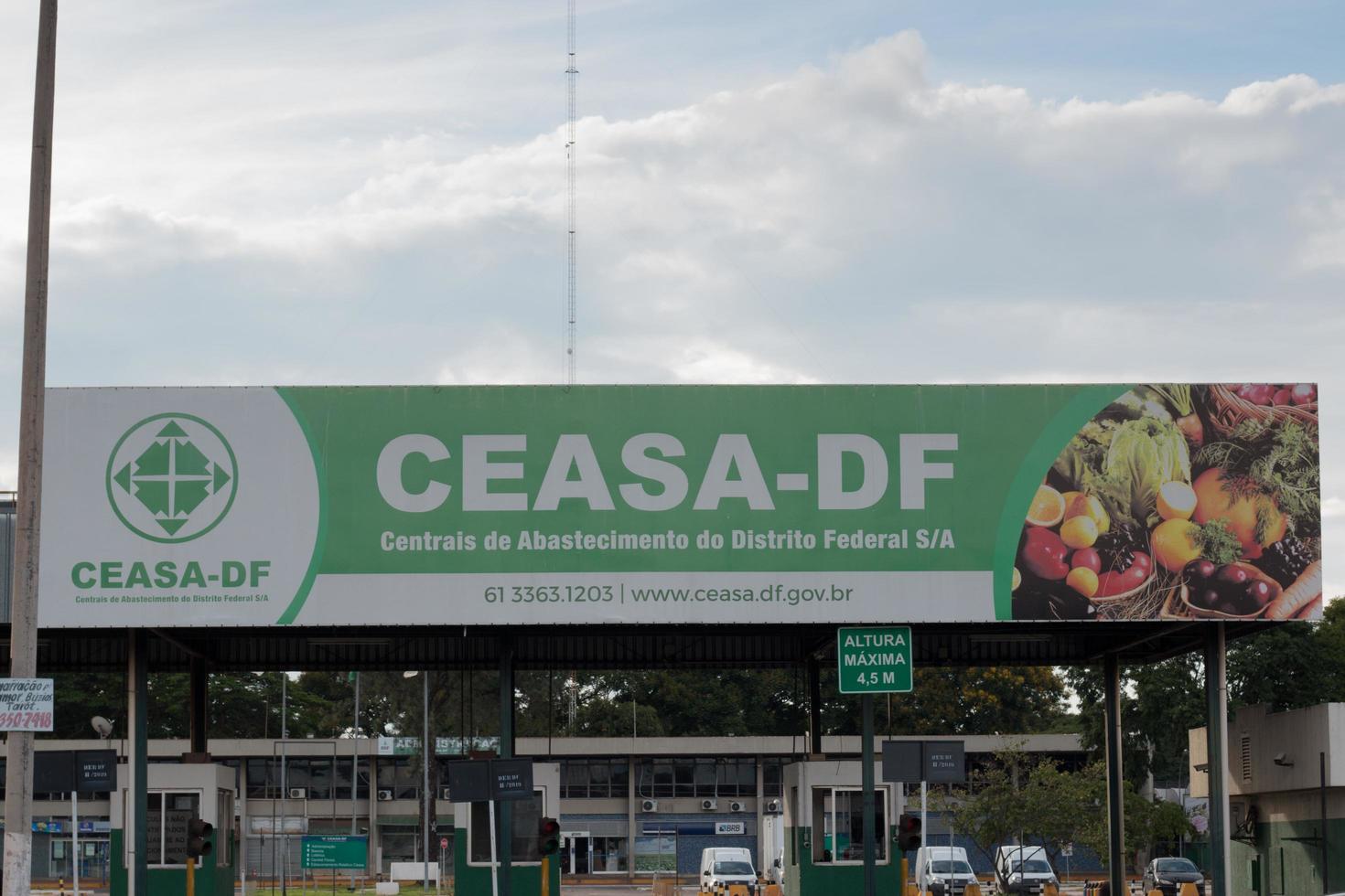 brasilia, df brazil, 25 november 2021 toegang tot de ceasa-df groothandelsmarkten in brasilia foto