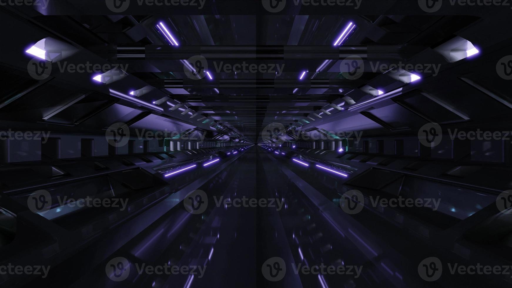 3d illustratie van 4k uhd donkere tunnel foto