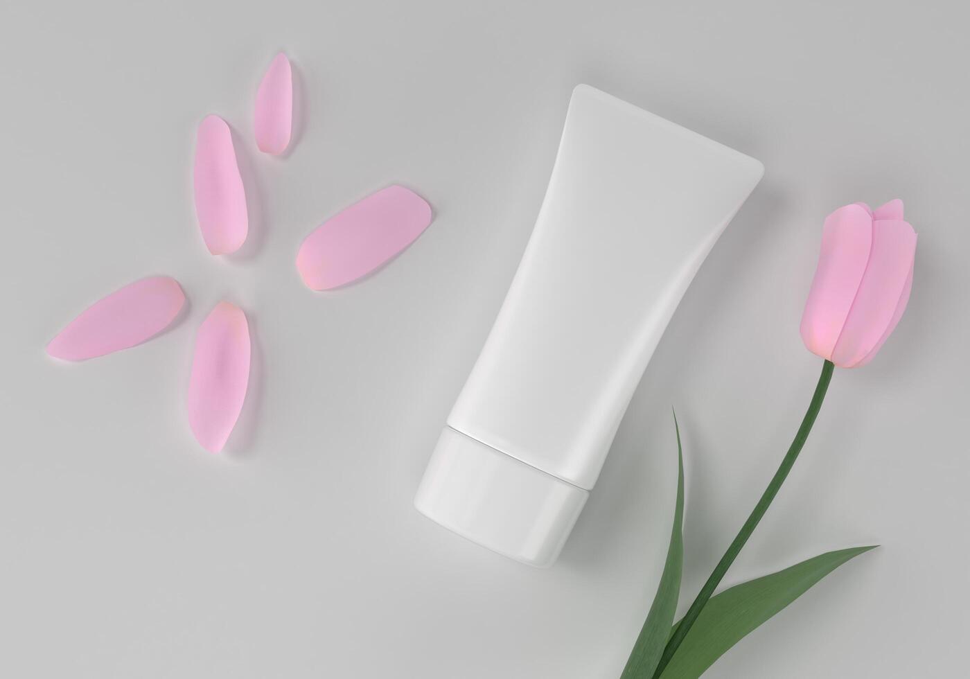 knijp tube voor het aanbrengen van crème of cosmetica op een witte achtergrond. foto