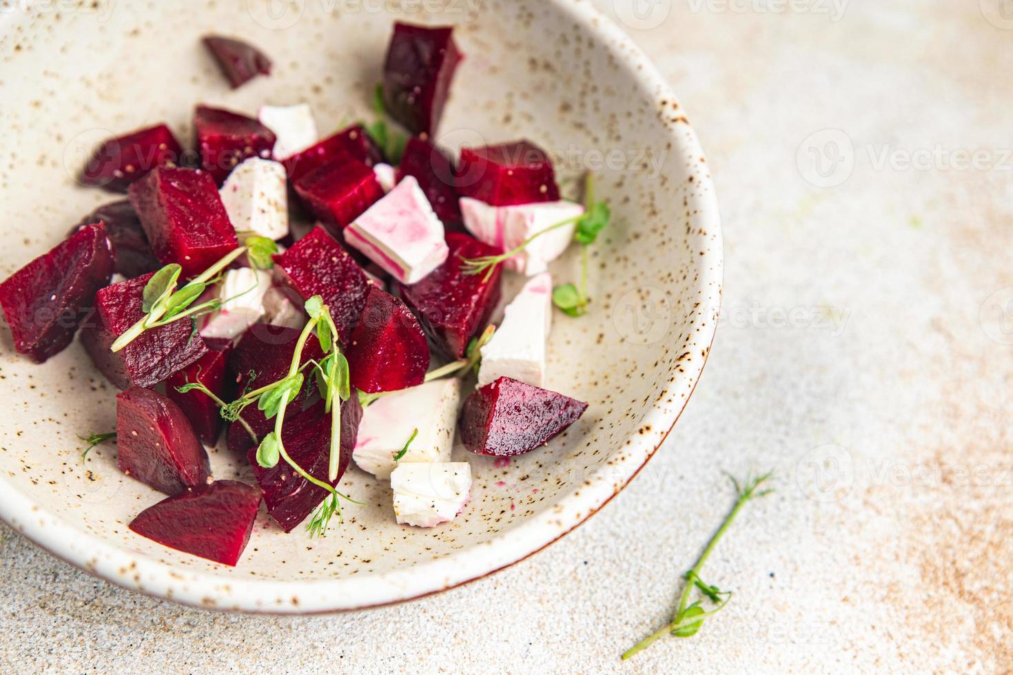 bietensalade bieten groente gezonde maaltijd voedsel achtergrond foto