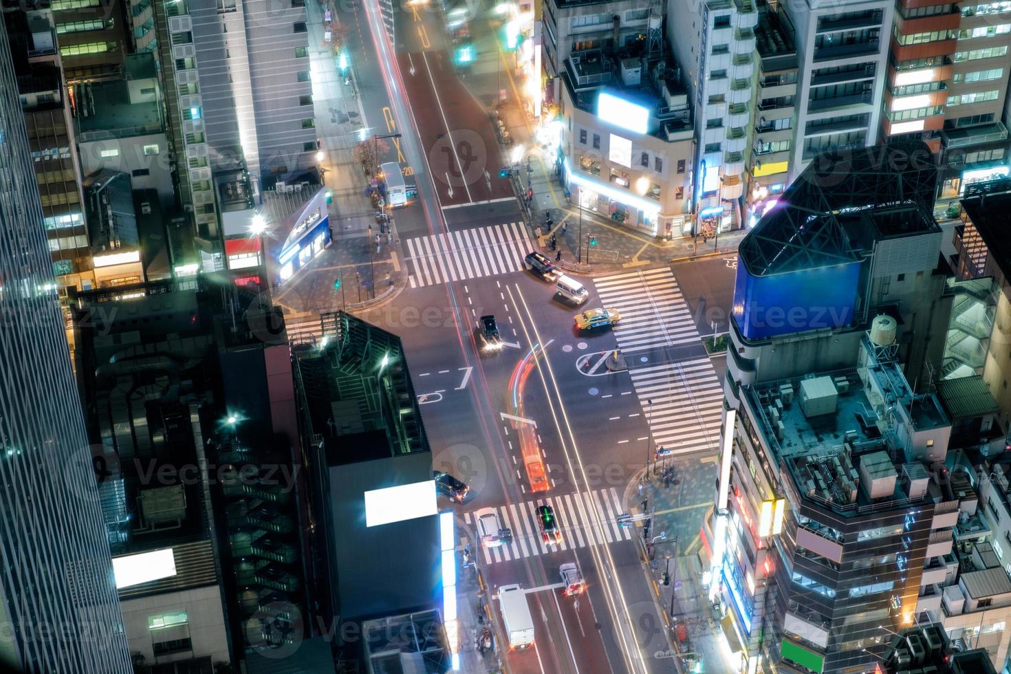 luchtfoto van het verkeer in het centrum foto