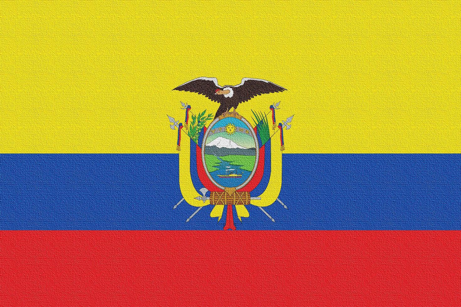 illustratie van de nationale vlag van ecuador foto