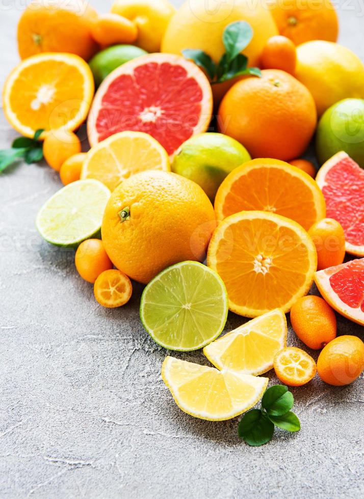 verse citrusvruchten foto