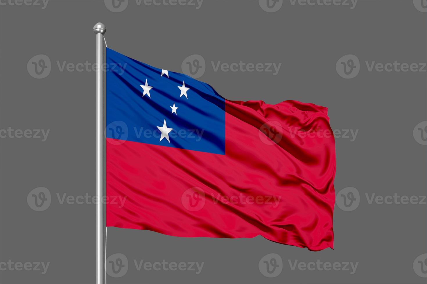 samoa wapperende vlag illustratie op grijze achtergrond foto