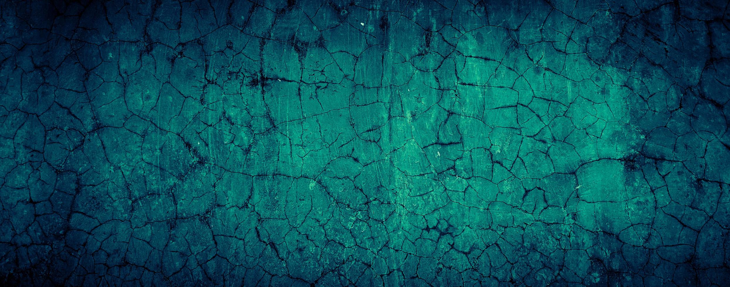 donkere smaragdgroene grungy abstracte betonnen muur textuur achtergrond, panoramische achtergrond foto