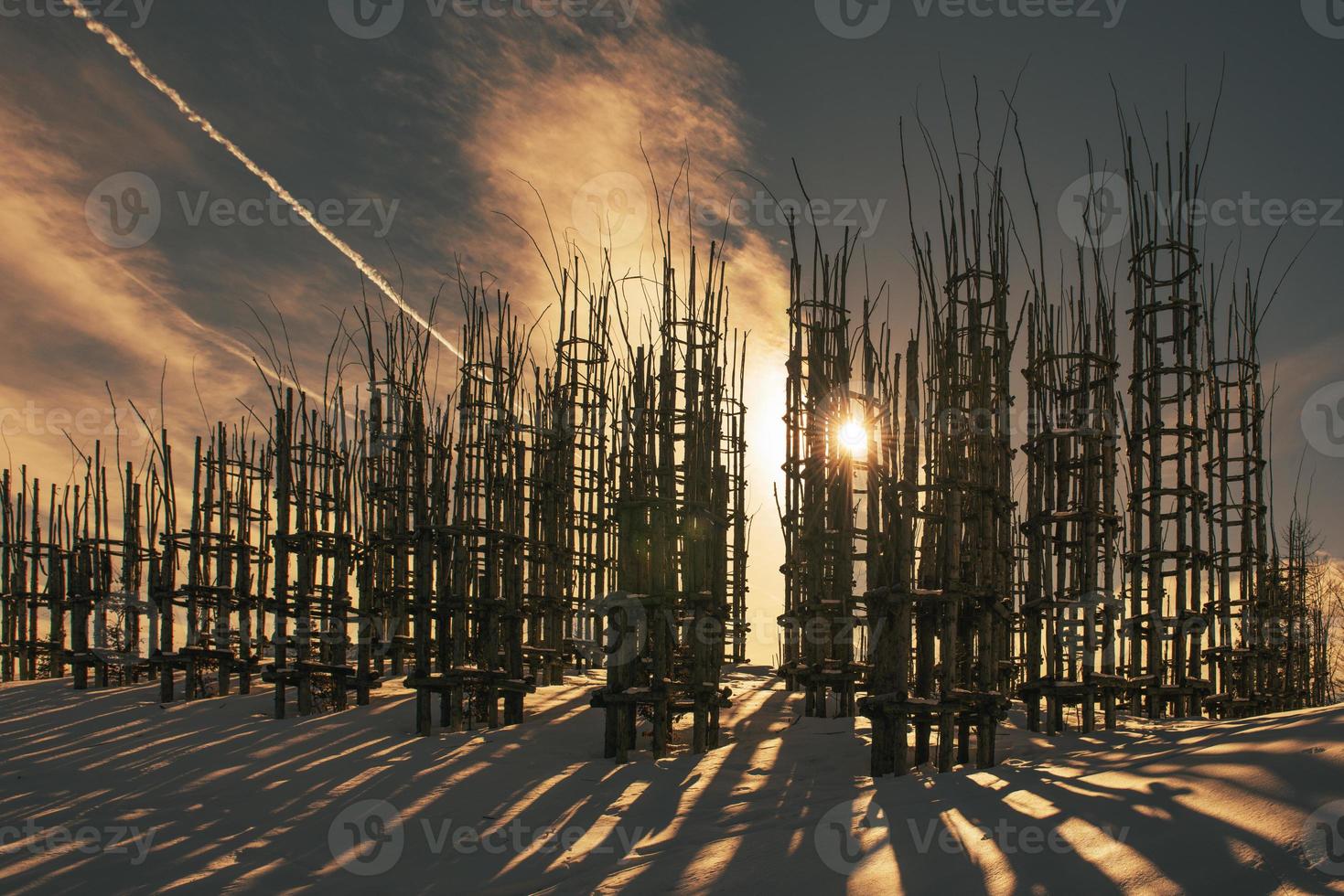 de groentekathedraal op de italiaanse pre-alpen in de provincie bergamo monte arera foto