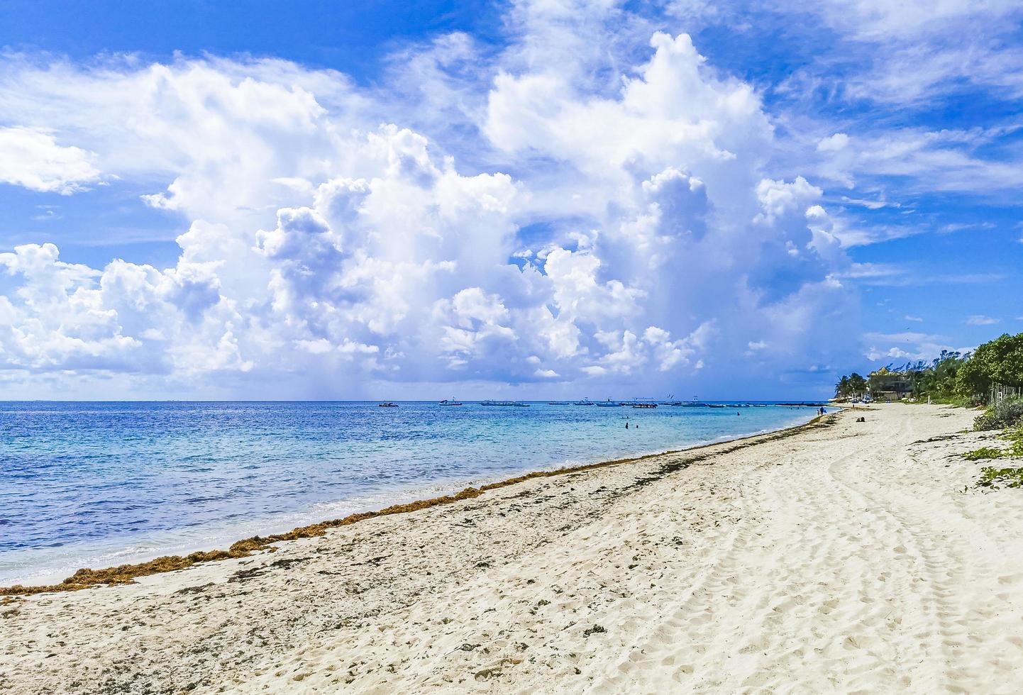 tropisch Mexicaans strandpanorama playa 88 playa del carmen mexico. foto