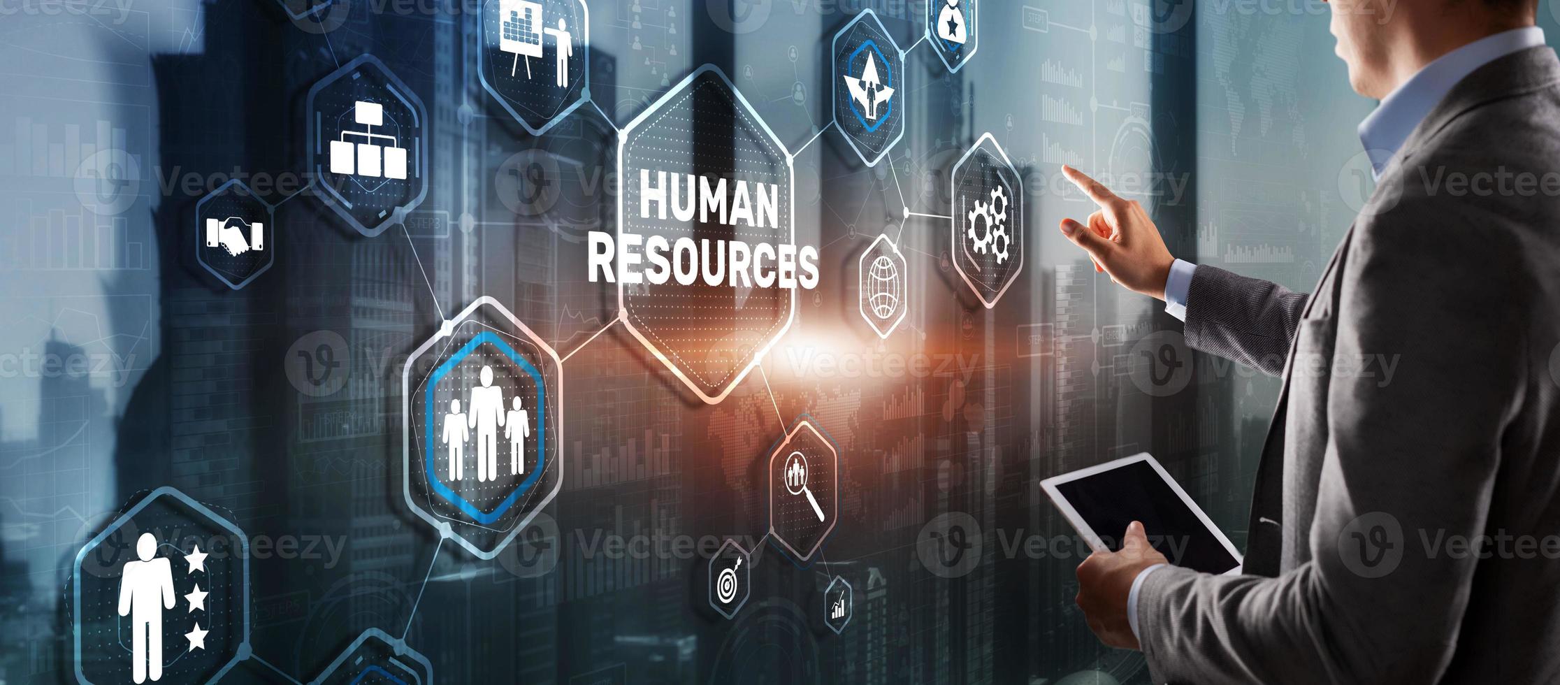 moderne human resources inhuren baan beroep concept. bedrijfstechnologie foto