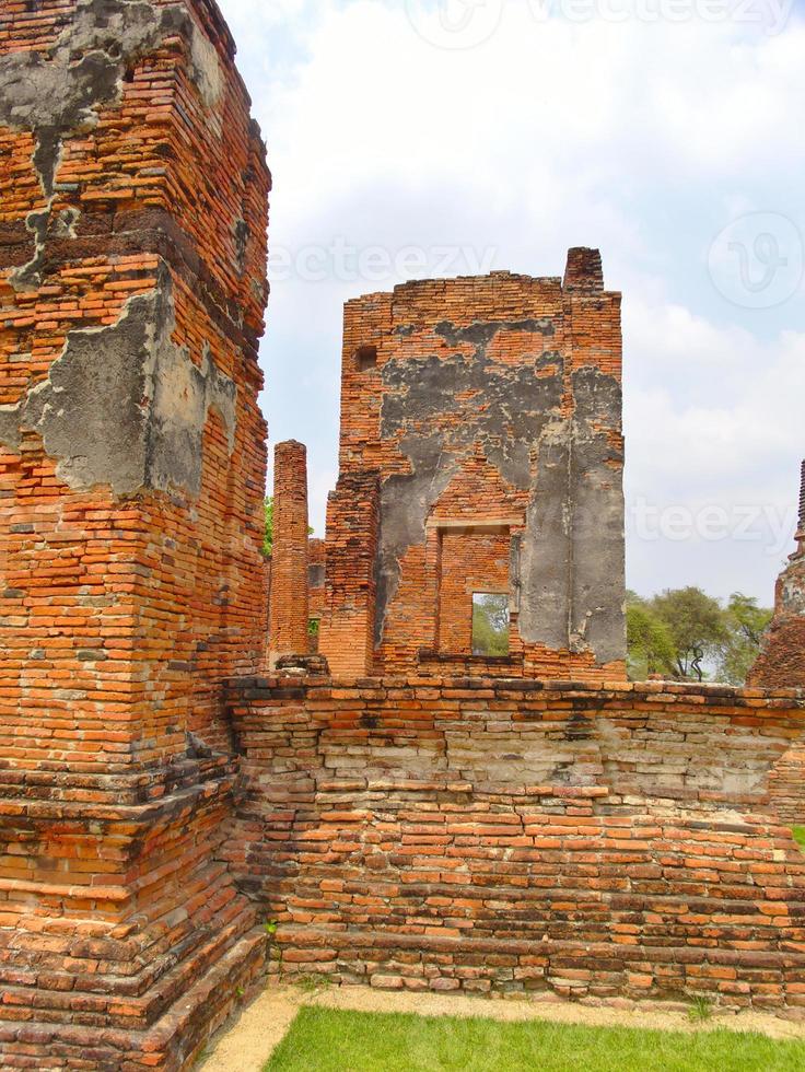 wat phra sri sanphet tempel de heilige tempel is de meest heilige tempel van het grote paleis in de oude hoofdstad van thailand ayutthaya. foto