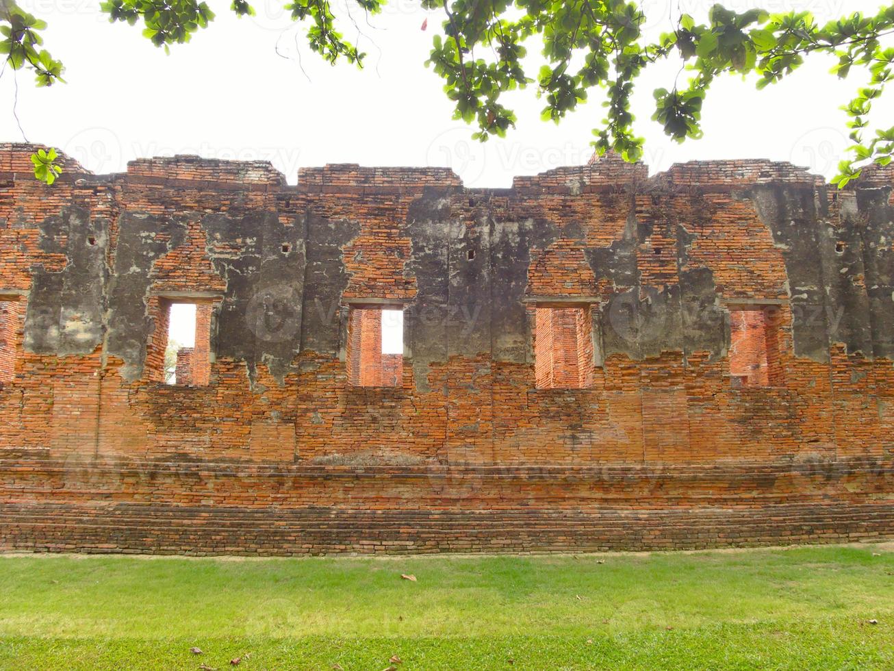 wat phra sri sanphet tempel de heilige tempel is de meest heilige tempel van het grote paleis in de oude hoofdstad van thailand ayutthaya. foto