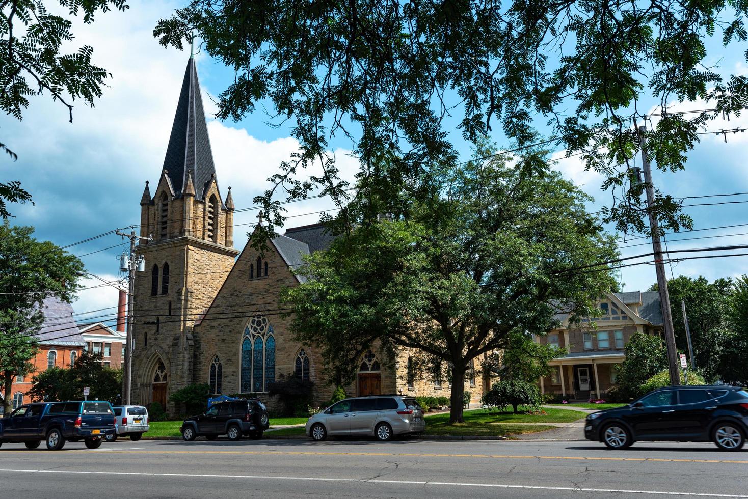 cortland, ny courthouse park foto