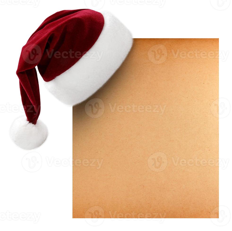 rode kerstman hoed voor vrolijk kerstfeest foto